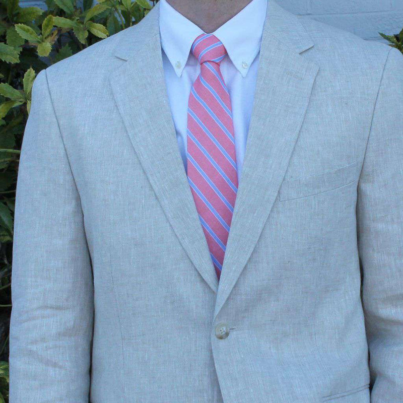 Massie Blazer in Natural Tan Linen by Country Club Prep - Country Club Prep