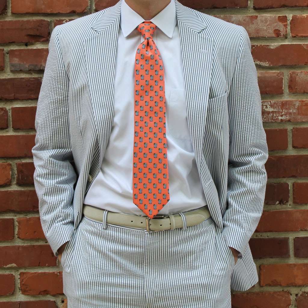 Two Button Seersucker Suit in Blue by Hardwick Clothes-32-38R