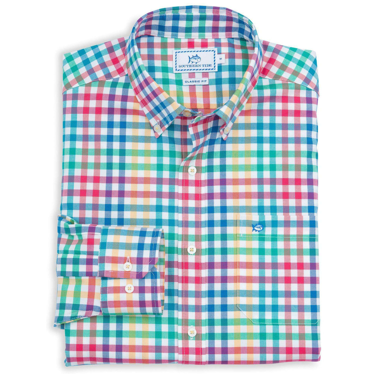 A-List Check Sport Shirt in Fire by Southern Tide - Country Club Prep