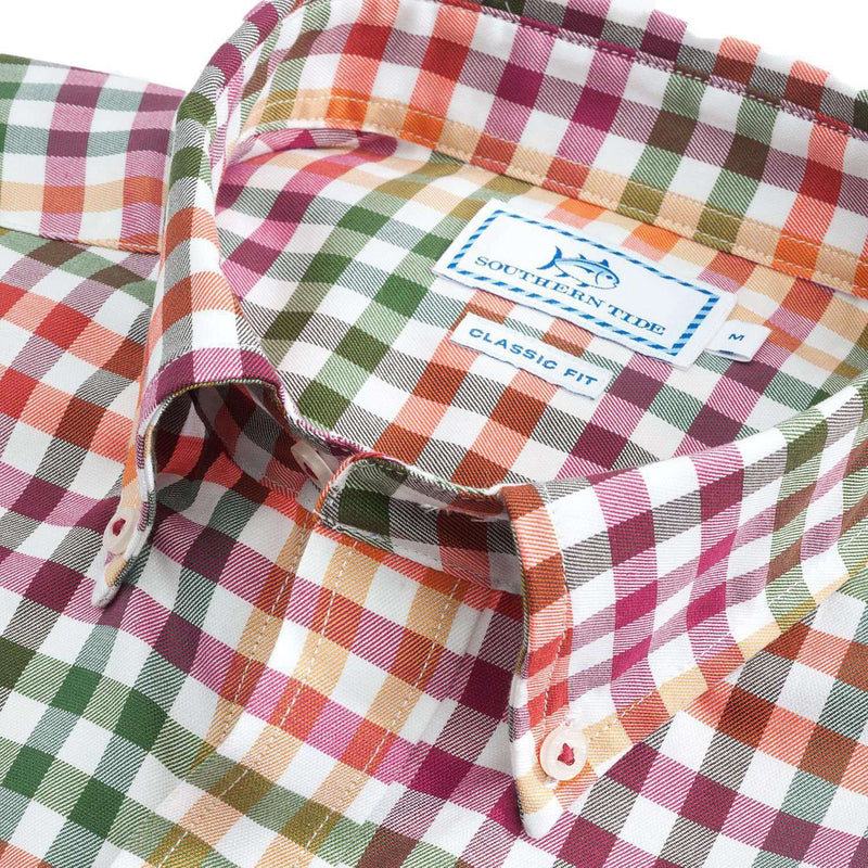 A-List Check Sport Shirt in Pomegranate by Southern Tide - Country Club Prep