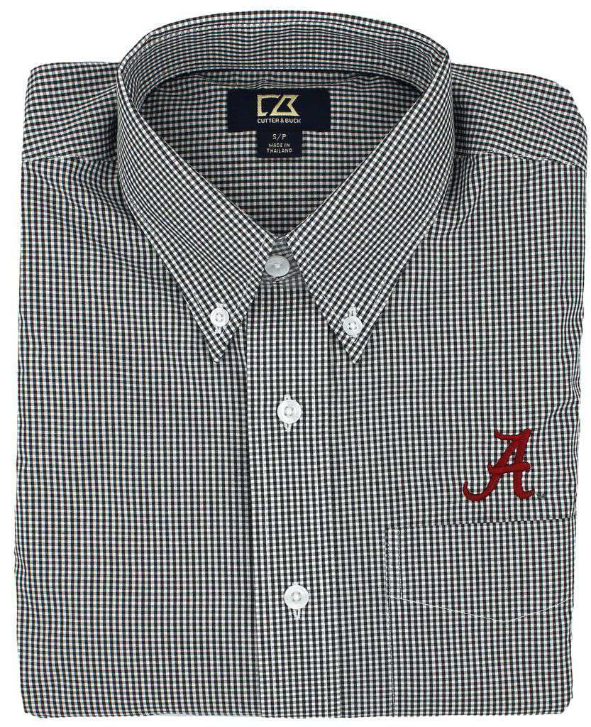 Alabama Black Gingham Button Down by Cutter & Buck - Country Club Prep