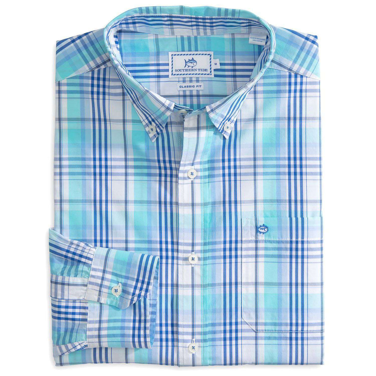Atlantic Plaid Sport Shirt in Royal Blue by Southern Tide - Country Club Prep