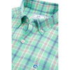 Barrier Key Plaid Intercoastal Performance Shirt in Offshore Green by Southern Tide - Country Club Prep