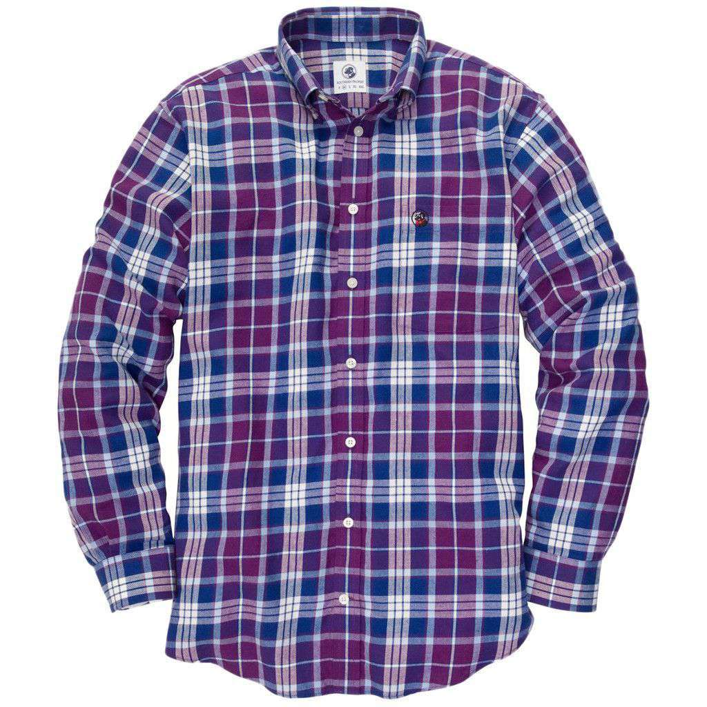 Bennet Southern Shirt in Purple Plaid by Southern Proper - Country Club Prep