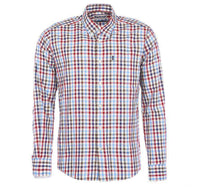 Bibury Tailored Fit Button Down in Red by Barbour - Country Club Prep