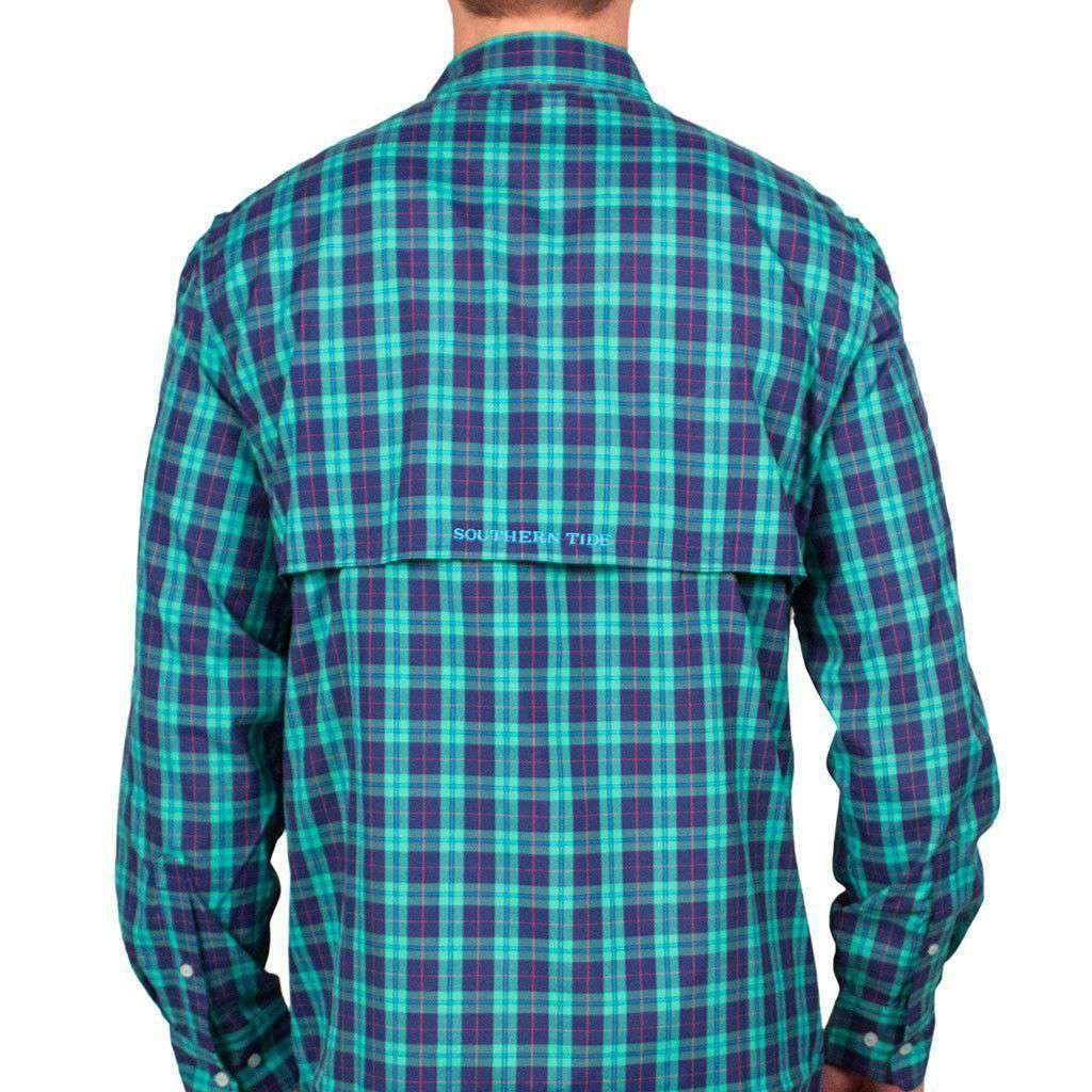 Bluefish Plaid Fishing Shirt in Blue Depths by Southern Tide - Country Club Prep