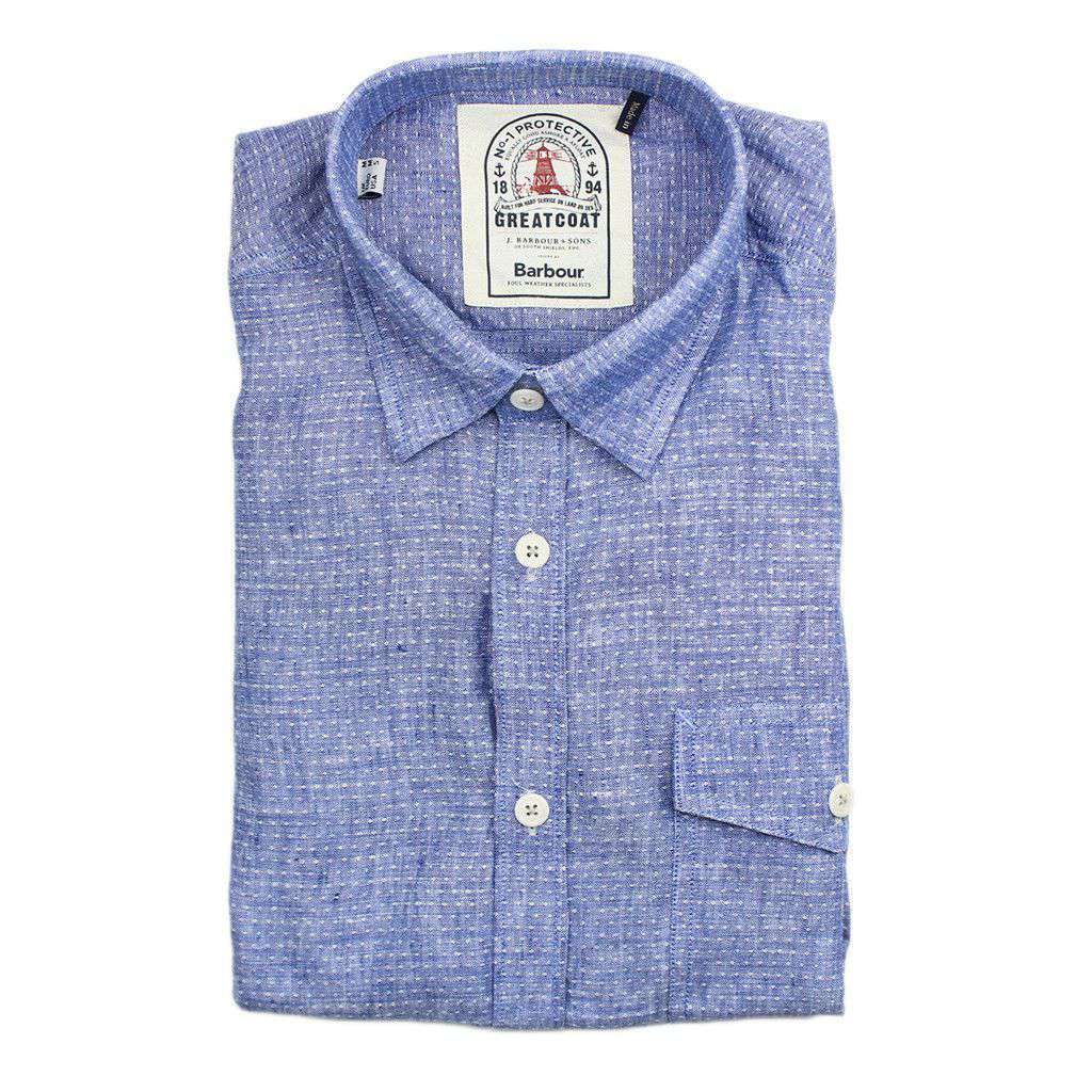 Bowspirit Linen Button Down in Indigo by Barbour - Country Club Prep