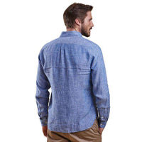 Bowspirit Linen Button Down in Indigo by Barbour - Country Club Prep