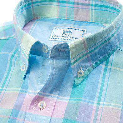 Breechwood Plaid Classic Fit Sport Shirt in Ocean Channel by Southern Tide - Country Club Prep