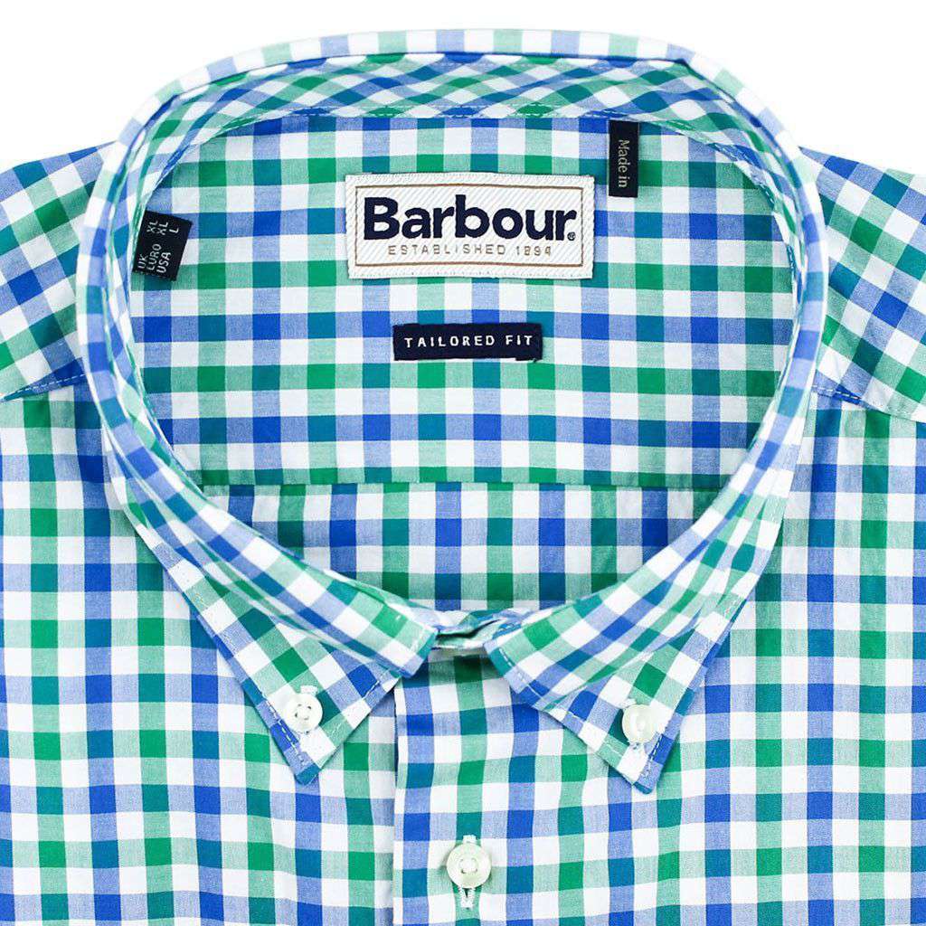 Bruce Tailored Fit Button Down in Navada Green by Barbour - Country Club Prep