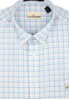 Button Down in Aqua Blue Tattersall by Cotton Brothers - Country Club Prep