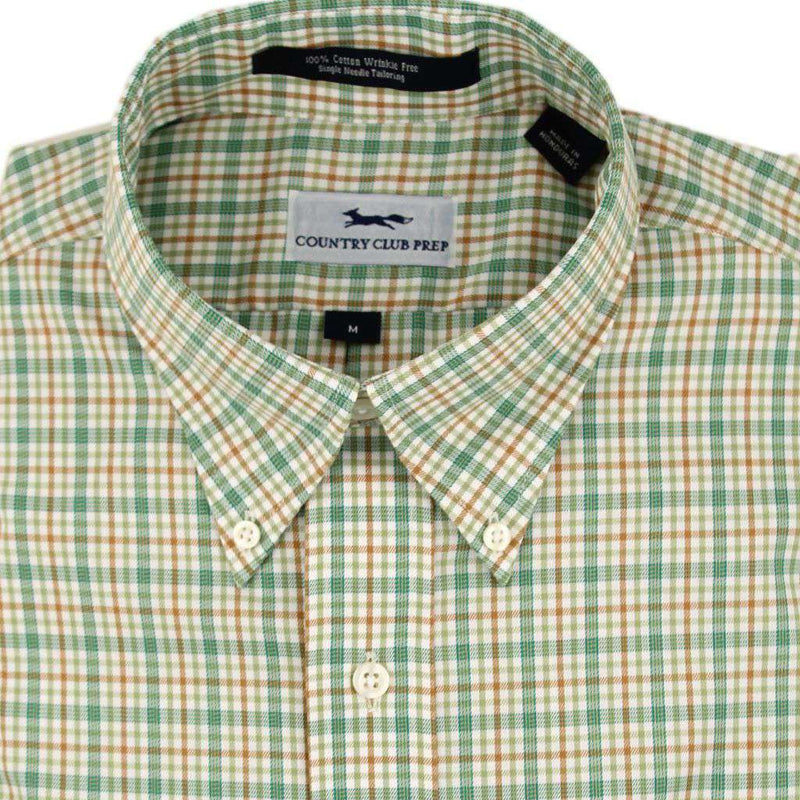 Button Down in Avacado Plaid by Country Club Prep - Country Club Prep