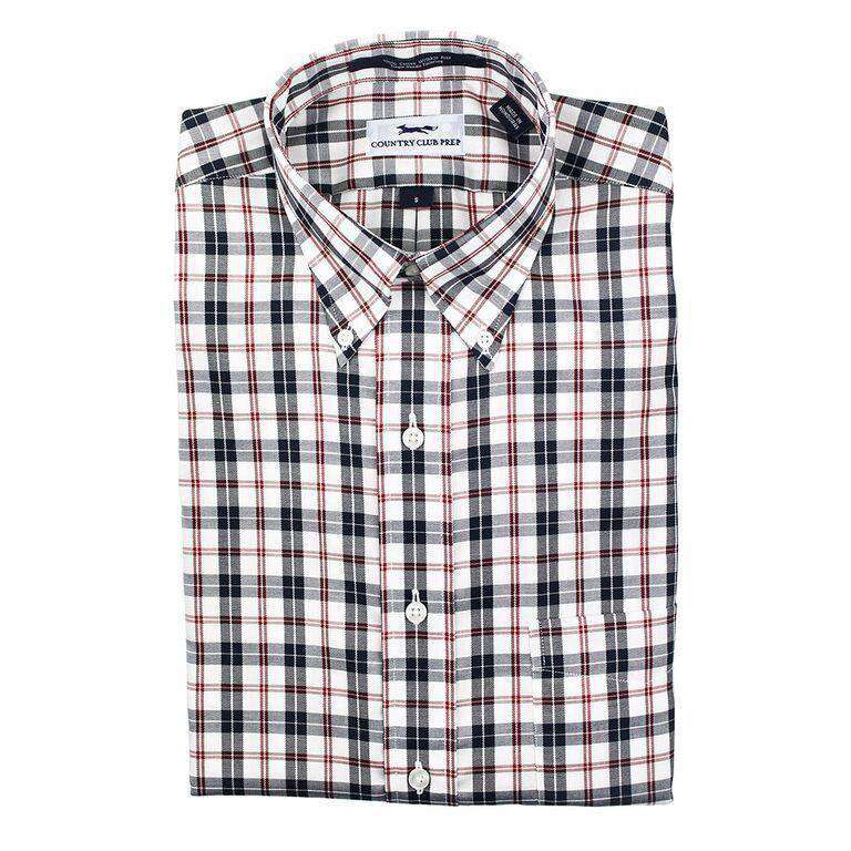 Button Down in Black and Red Check by Country Club Prep - Country Club Prep