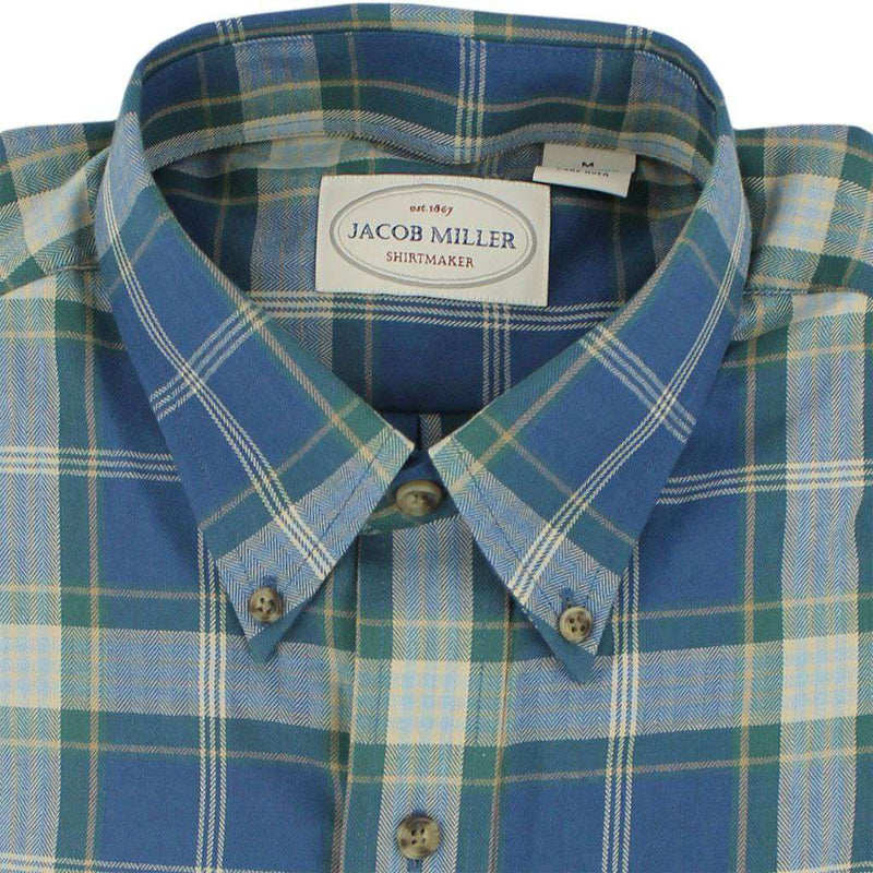 Button Down in Blue and Gold by Jacob Miller - Country Club Prep
