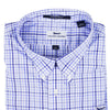 Button Down in Blue & Navy Windowpane Gingham by Country Club Prep - Country Club Prep