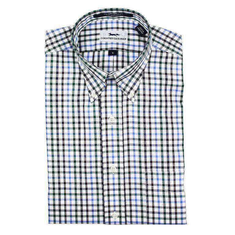 Button Down in Brown, Green and Blue Multi Check by Country Club Prep - Country Club Prep