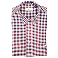 Button Down in Crimson Multi Check by Cotton Brothers - Country Club Prep