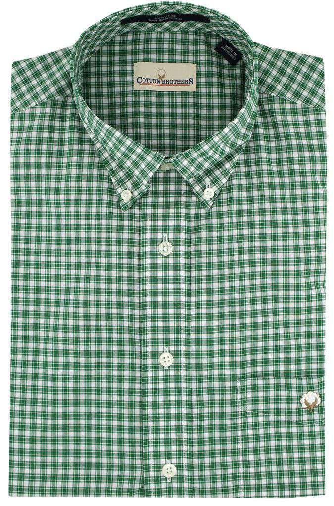 Button Down in Green Tattersall by Cotton Brothers - Country Club Prep