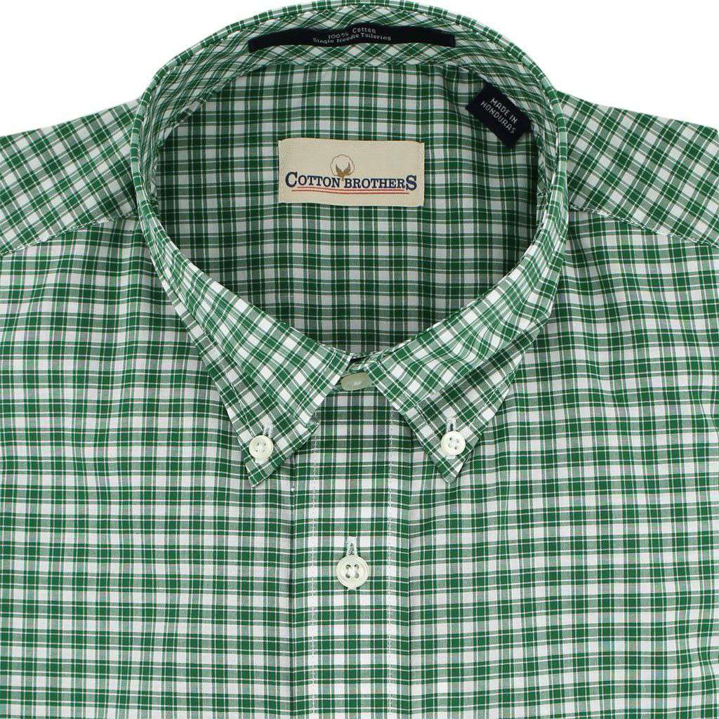 Button Down in Green Tattersall by Cotton Brothers - Country Club Prep