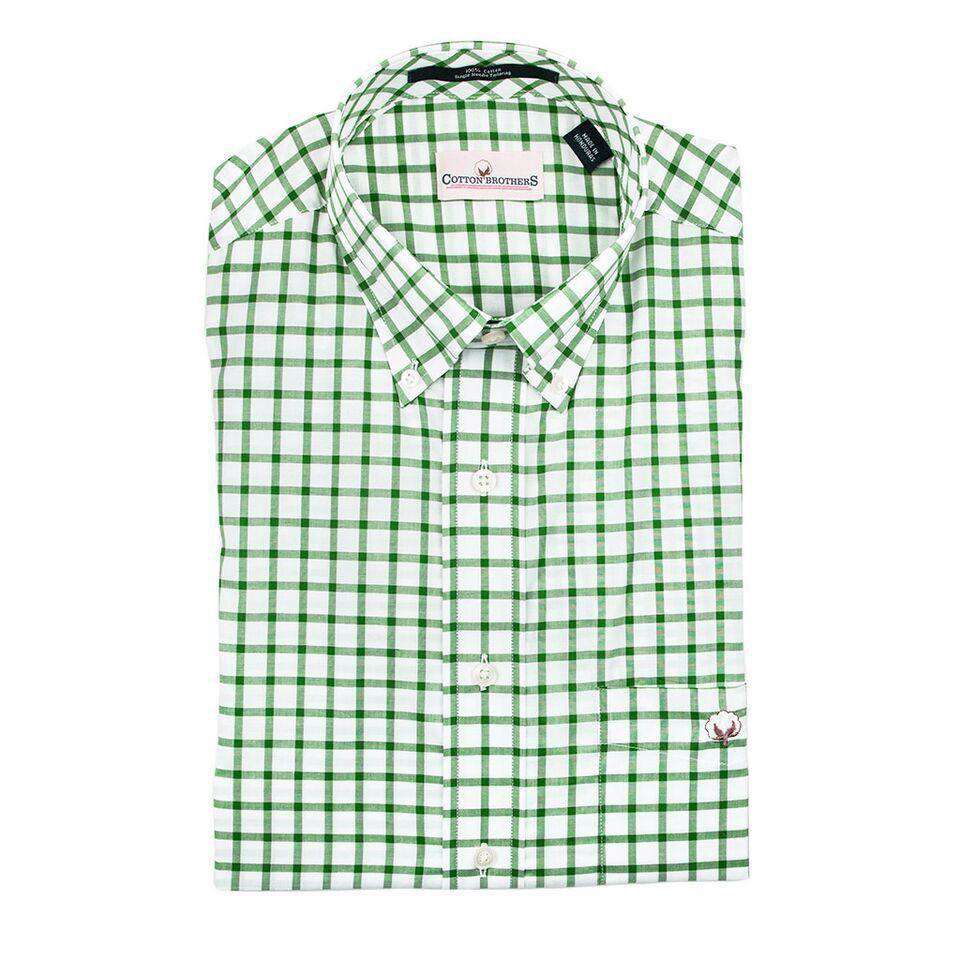 Button Down in Hunter Green Check by Cotton Brothers - Country Club Prep