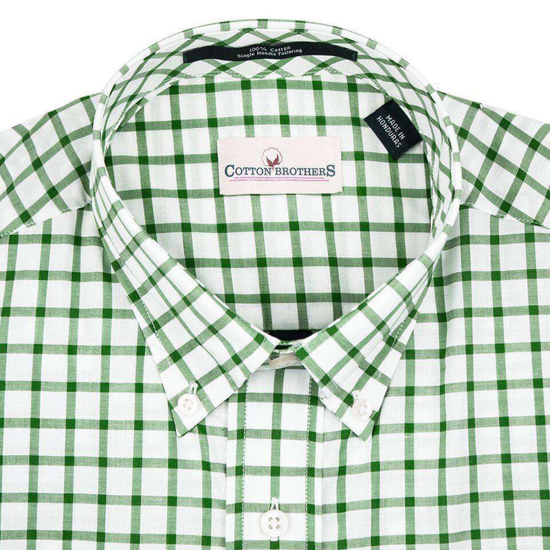 Button Down in Hunter Green Check by Cotton Brothers - Country Club Prep