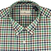 Button Down in Hunter Multi-Gingham by Cotton Brothers - Country Club Prep