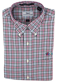 Button Down in Mallard Blue Check by Country Club Prep - Country Club Prep