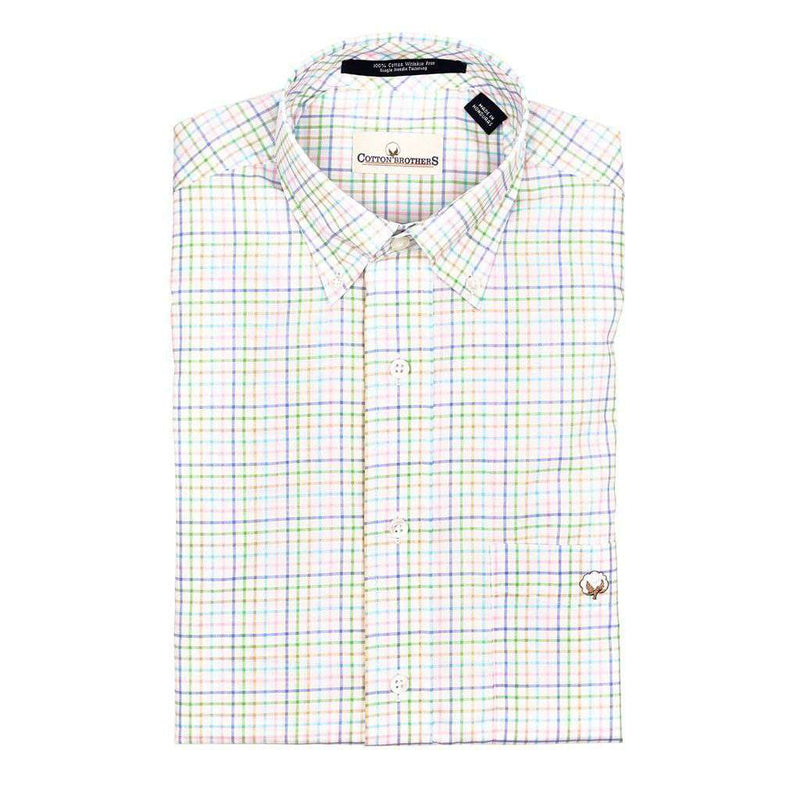 Button Down in Multi Pastel Tattersall by Cotton Brothers - Country Club Prep