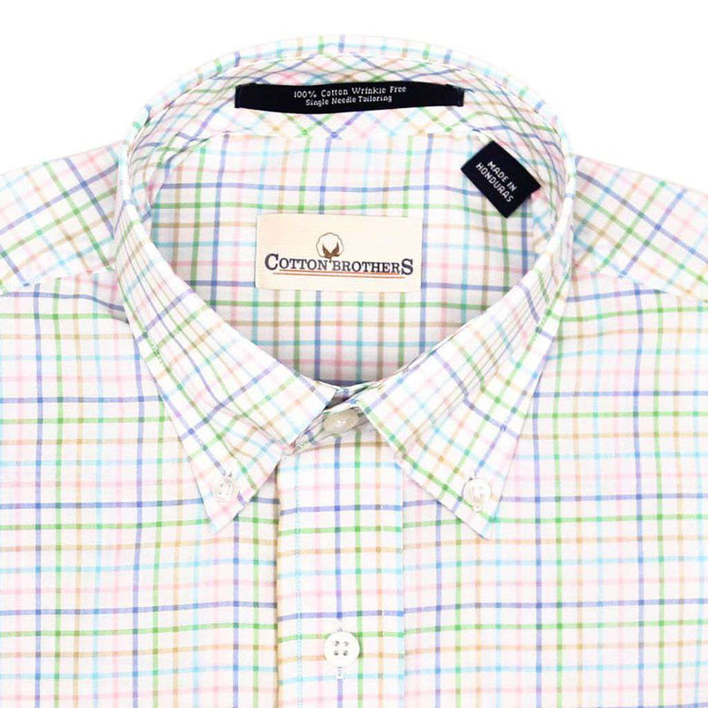 Button Down in Multi Pastel Tattersall by Cotton Brothers - Country Club Prep
