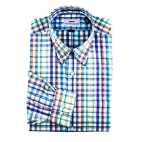 Button Down in Multi Summer Madras by Country Club Prep - Country Club Prep