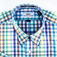 Button Down in Multi Summer Madras by Country Club Prep - Country Club Prep