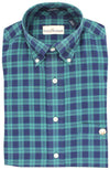 Button Down in Navy Green Plaid by Cotton Brothers - Country Club Prep