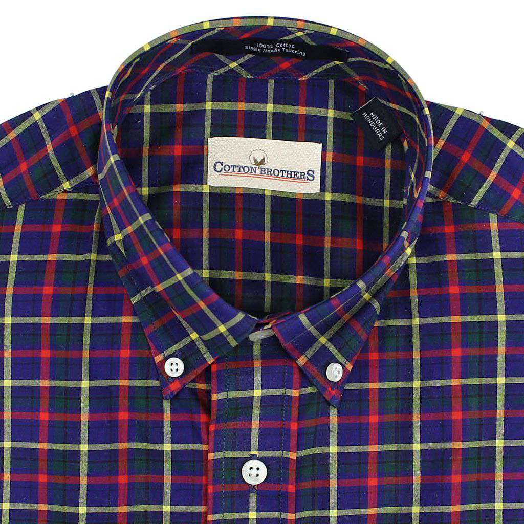 Button Down in Navy Multi Check by Cotton Brothers - Country Club Prep