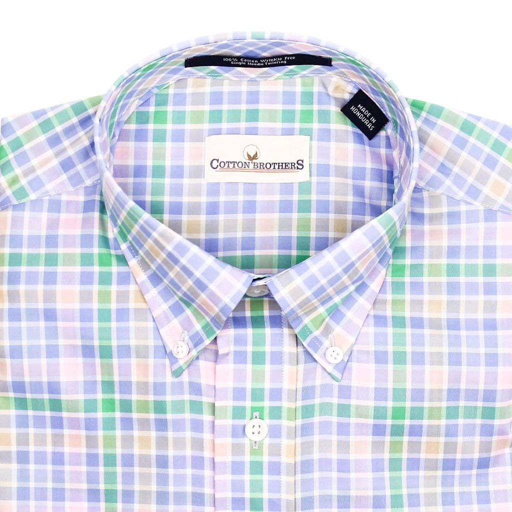 Button Down in Pastel Multi Check by Cotton Brothers - Country Club Prep