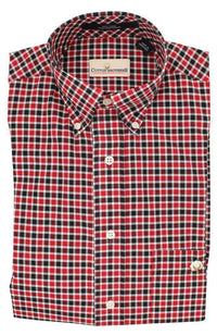 Button Down in Red Black Plaid by Cotton Brothers - Country Club Prep