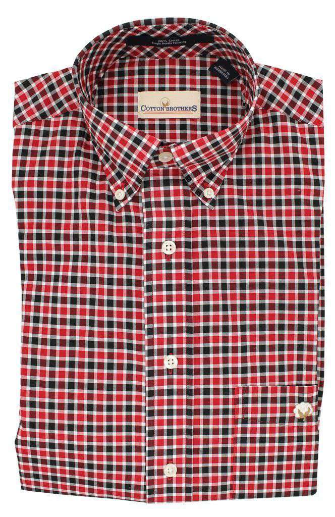 Cotton Brothers Button Down in Red Black Plaid – Country Club Prep