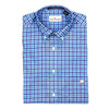 Button Down in Royal and Turquoise Check by Cotton Brothers - Country Club Prep