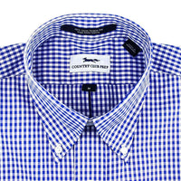 Button Down in Royal Blue Gingham by Country Club Prep - Country Club Prep