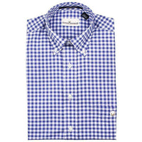 Button Down in Royal Blue Small Gingham by Cotton Brothers - Country Club Prep