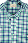 Button Down in Seafoam and Blue Gingham by Cotton Brothers - Country Club Prep