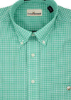 Button Down in Seafoam Small Check by Cotton Brothers - Country Club Prep