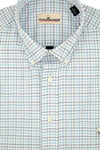 Button Down in Turquoise Tattersall by Cotton Brothers - Country Club Prep