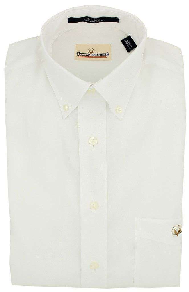 Button Down in White by Cotton Brothers - Country Club Prep