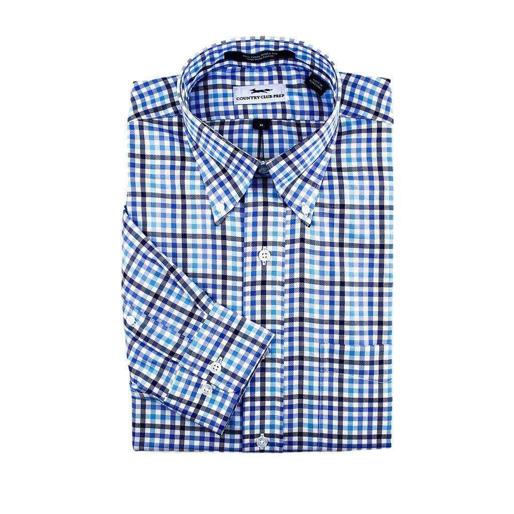 Button Down Navy & Blue Check by Country Club Prep - Country Club Prep