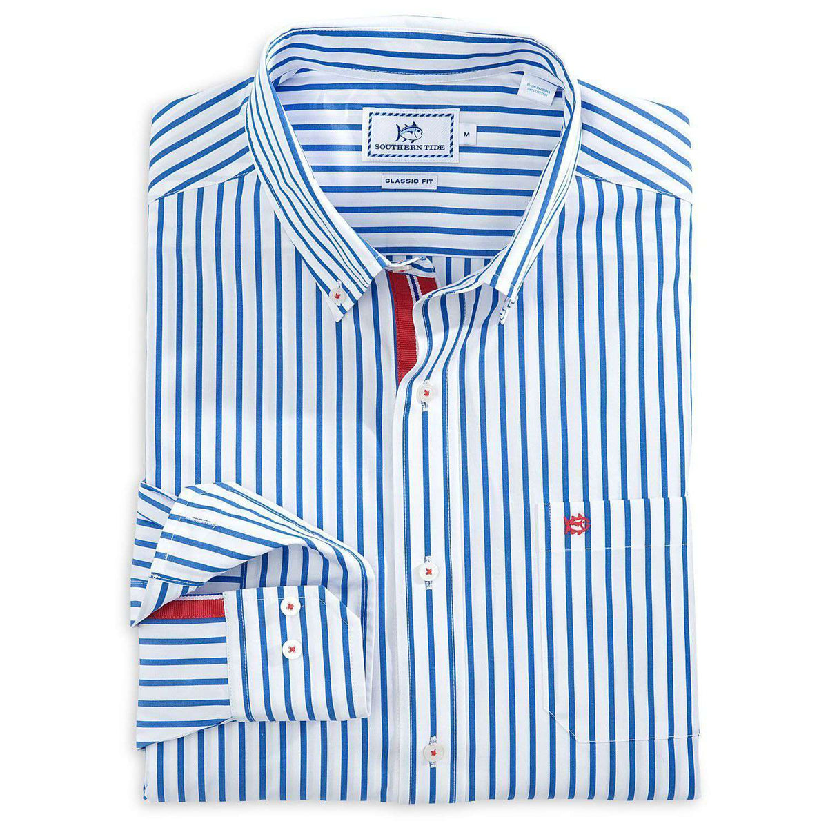 Campaign Stripe Sport Shirt in Blue by Southern Tide - Country Club Prep