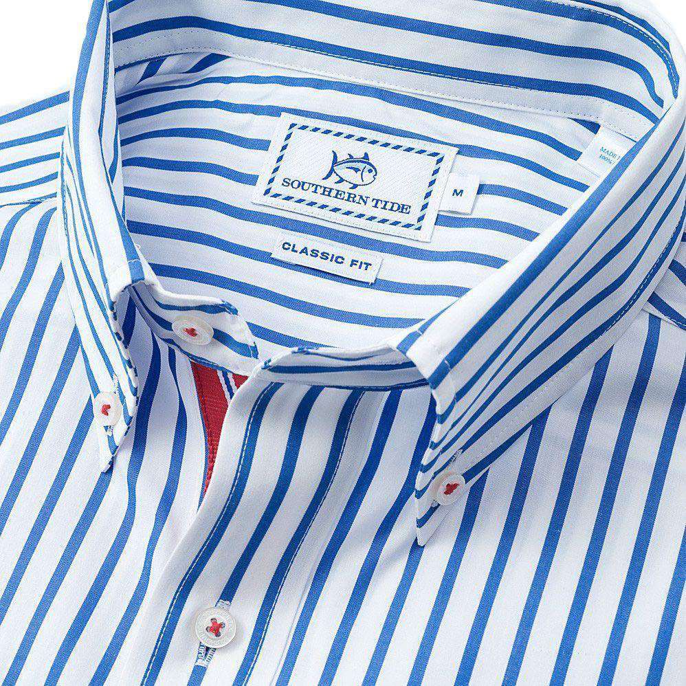 Campaign Stripe Sport Shirt in Blue by Southern Tide - Country Club Prep