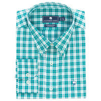 Caplewood Plaid Cotton Club Shirt in Tidal Teal by The Southern Shirt Co. - Country Club Prep