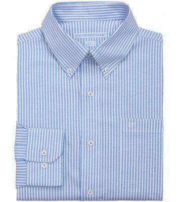 Castle Harbor Stripe Sport Shirt in Charting Blue by Southern Tide - Country Club Prep