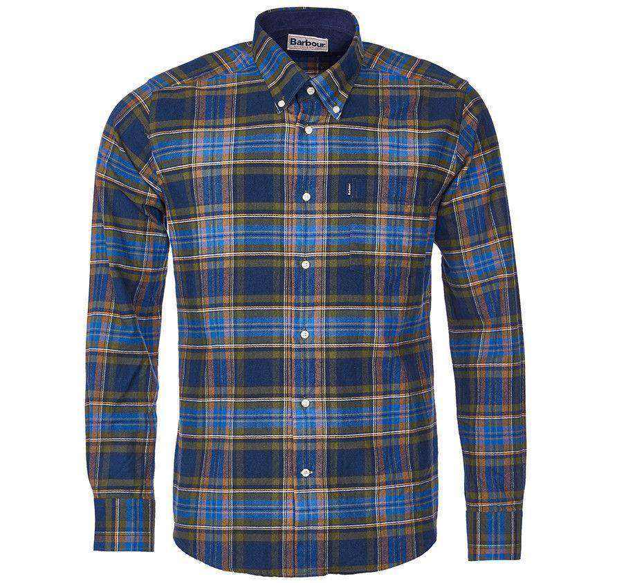 Castlebay Tailored Fit Button Down in Bright Blue by Barbour - Country Club Prep