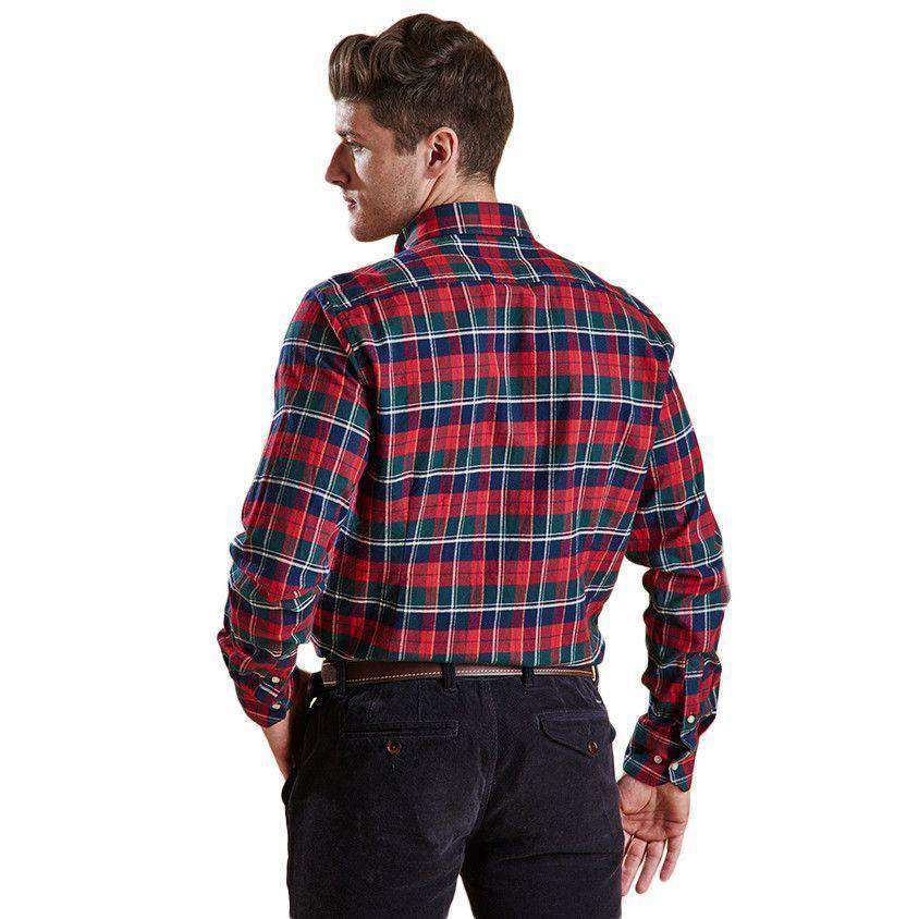 Castlebay Tailored Fit Button Down in Rich Red by Barbour - Country Club Prep